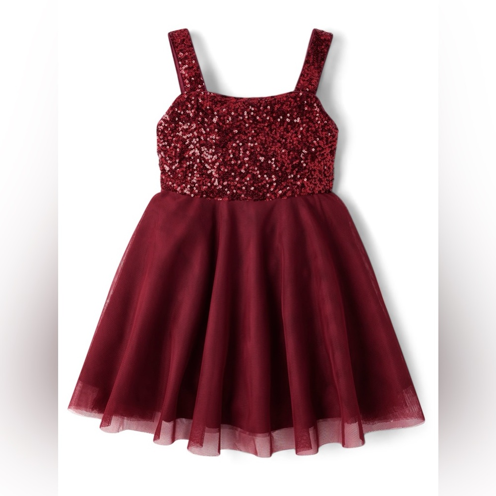 The Children's Place Red Sequin Halter Dress